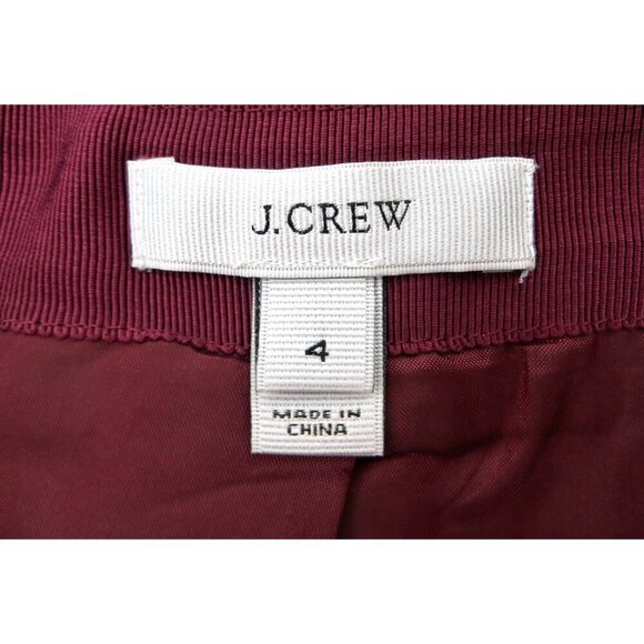 NEW! J. Crew Hailey Mini Skirt Burgundy Red SZ 4 - Picture 5 of 6
